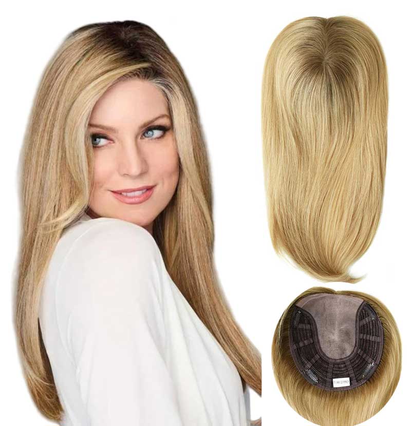 Blonde Human Hair Topper